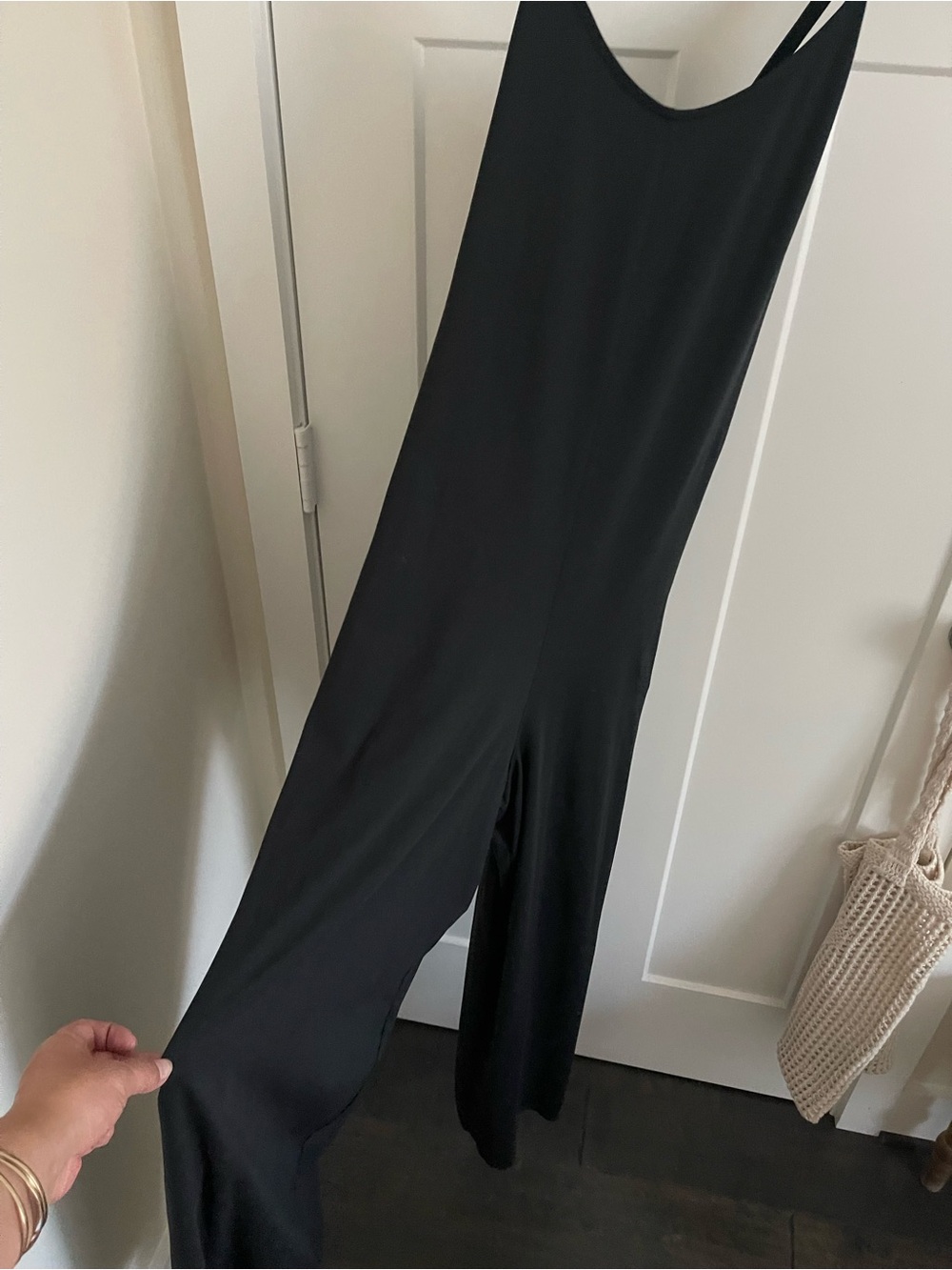Fabletics Black Wide-Leg Jumpsuit with Thin Straps